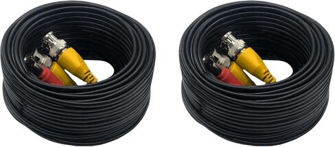 4pcs 100ft/30m متكامل BNC Cable Cable Cable. للكاميرات الأمنية ، CCTV ، مراقبة و DVR تثبيت. موصلات 8 × BNC مجانية + 100 مقاطع سلك in Kuwait