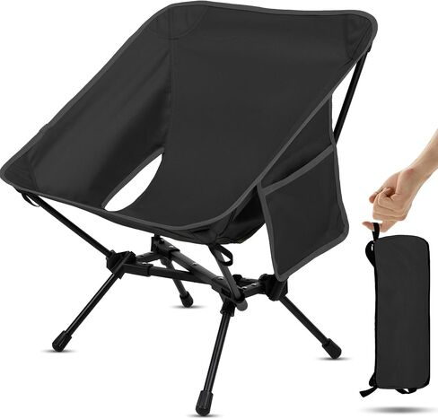 Portable High Back Camping Chair, Support Heavy Duty 440 lbs, Lightweight Folding Chair with Adjustable Pillow for Hiking, Beach, Backpacking (Green) in Saudi Arabia