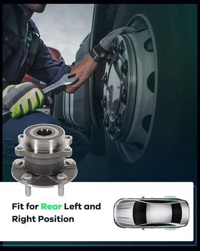 SCITOO Wheel Hub Bearing Assembly for 15 16 for Subaru WRX Sti 29512536-1 Rear Wheel Bearings 5 Bolts Without ABS(2 pad) in Saudi Arabia