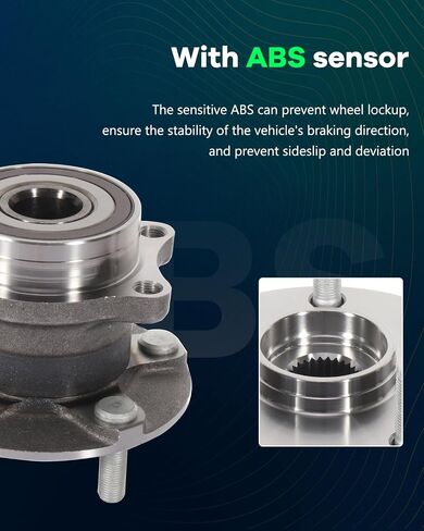SCITOO Wheel Hub Bearing Assembly for 15 16 for Subaru WRX Sti 29512536-1 Rear Wheel Bearings 5 Bolts Without ABS(2 pad) in Saudi Arabia