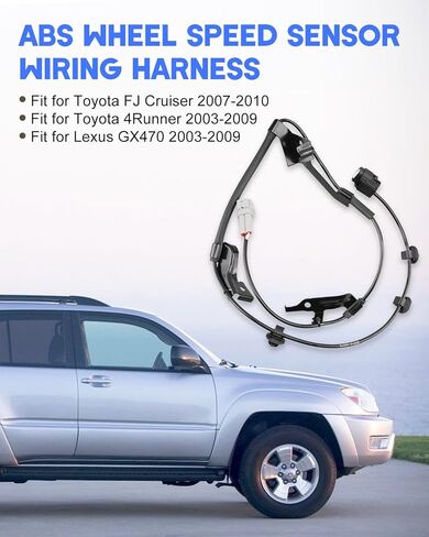 مستشعر سرعة عجلات ABS تسخير الأسلاك جانب الراكب الأمامي من أجل Toyota FJ Cruiser 2007-2010 ملائمة لتويوتا 4Runner لكزس GX470 2003-2009 استبدال 89516-60070 in Saudi Arabia