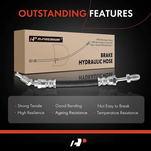 A-Premium الأمامي السائق أو الخرطوم الهيدروليكي الفرامل الخارجي A-premium متوافق مع نماذج Mercedes-Benz-G63 AMG 2013-2018 ، G65 AMG 2016-2018-استبدل# 4634281135 in Saudi Arabia