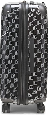 Karl Lagerfeld Paris Expandable Spinners Hardside Bon Voyage Suitcase, Black/Grey in Saudi Arabia