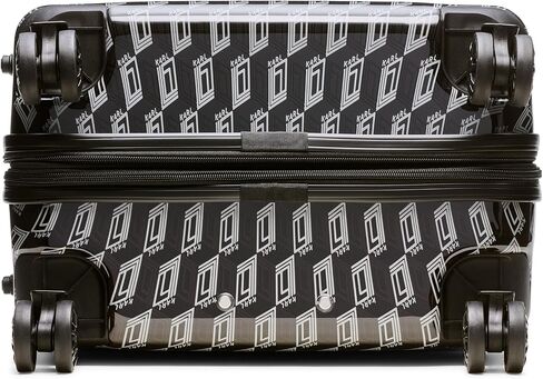 Karl Lagerfeld Paris Expandable Spinners Hardside Bon Voyage Suitcase, Black/Grey in Saudi Arabia