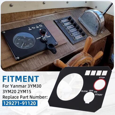 AUTOVIC for Yanmar Instrument Panel Type B Faceplate Sticker Compatible with Yanmar 3YM30 3YM20 2YM15 Replace for 129271-91120 in Saudi Arabia