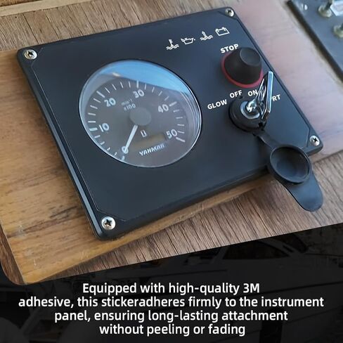 AUTOVIC for Yanmar Instrument Panel Type B Faceplate Sticker Compatible with Yanmar 3YM30 3YM20 2YM15 Replace for 129271-91120 in Saudi Arabia