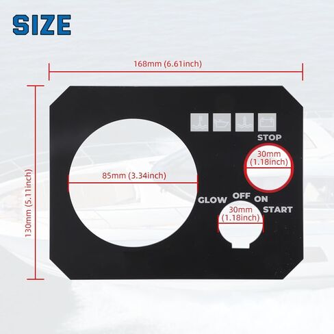 AUTOVIC for Yanmar Instrument Panel Type B Faceplate Sticker Compatible with Yanmar 3YM30 3YM20 2YM15 Replace for 129271-91120 in Saudi Arabia
