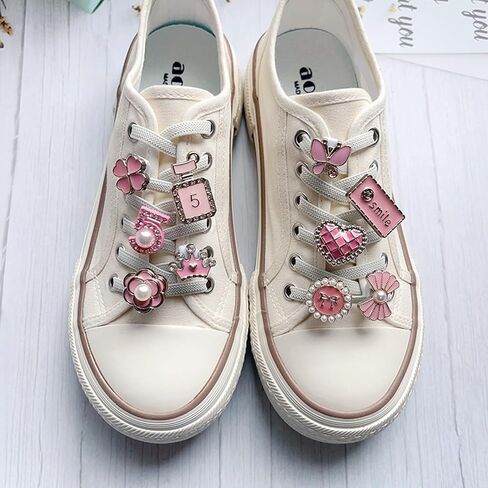 10Pcs Shoe Charms for Sneakers, Pearl Bow Shoe Lace Charms Jewelry, DIY Girls Shoe Decoration and Shoe Jewelry in Kuwait