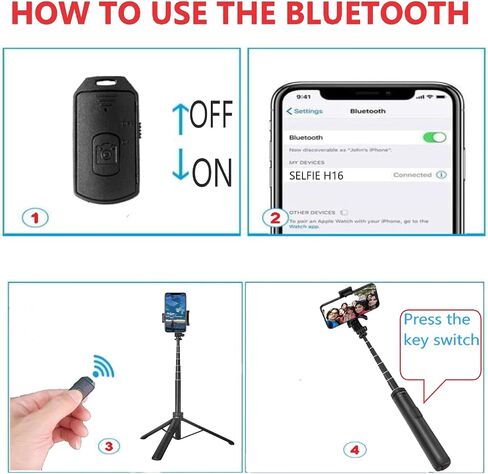 35" Extendable Selfie Stick for Action Camera,Selfie Stick for Insta 360/Gopro Hero,Tripod for iPhone&Camera (Mini Tripod 、Wireless Remote for Cell Phone、1/4 Screw for Camera) in Saudi Arabia