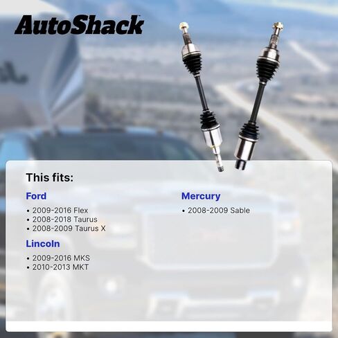 AutoShack Front Left CV Axle Shaft Assembly Replacement for 2008-2018 Ford Taurus AWD, FWD 2009-2016 Ford Flex AWD, FWD 2008-2009 Ford Taurus X AWD, FWD Driver Side DSK1401 in Saudi Arabia