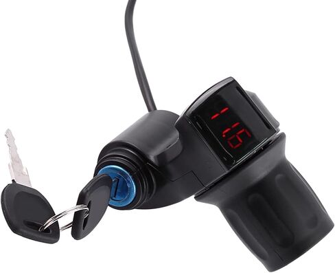 دراجة كهربائية سكوتر نصف معصم قبضة معصمة مع شاشة LED والضربة المفتاح ، 12V-99V Half Throttle Grip Handlebar in Kuwait