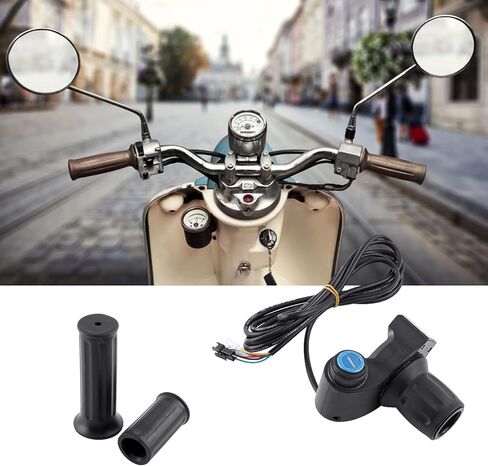 دراجة كهربائية سكوتر نصف معصم قبضة معصمة مع شاشة LED والضربة المفتاح ، 12V-99V Half Throttle Grip Handlebar in Kuwait
