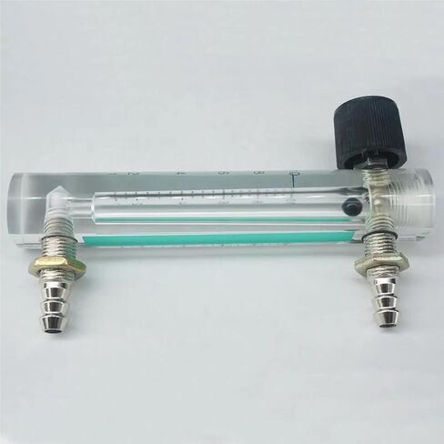 1Pcs 1-10L/min LZM-6T Acrylic Panel Gas Air Oxygen Flowmeter Rotameter With Control Valve 8mm Hose Barb 116mm Length in Kuwait