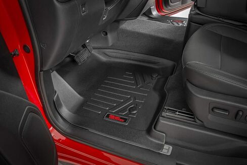 Country Country جميع الحصير الأرضية للطقس ل Dodge RAM 1500 Quad Cab (2012-2018)-حصيرة أرضية مرنة غير مقاومة للماء ، مجموعة أمامية وخلفية in Saudi Arabia