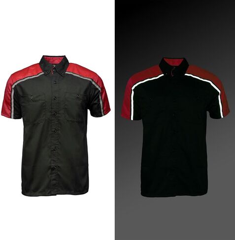 شركة Milwaukee Motorcycle Clothing Co. MDM11606 Men Black and Red Button Up Mechanic Dirt in Saudi Arabia