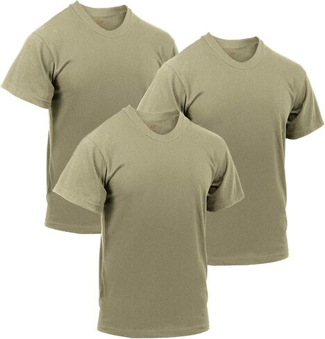 Rothco AR 670-1 Coyote Brown Solid Color T-Shirt – 3 Pack | OCP Uniform Shirt | Base Layer Undershirt Multipack in Saudi Arabia