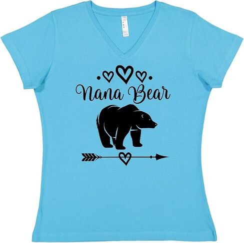 inktastic Nana Bear Grandma Women's V-Neck T-Shirt in Saudi Arabia