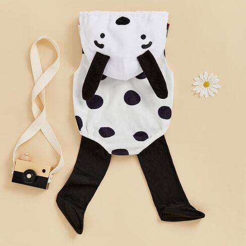 Pudcoco Infant Toddler Baby Boys Girls Halloween Costume Sleeveless Hoodie Romper Bodysuit and Leg Warmers Outfit Set in Saudi Arabia