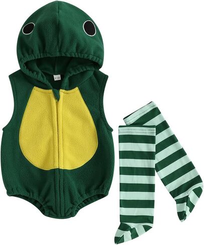Pudcoco Infant Toddler Baby Boys Girls Halloween Costume Sleeveless Hoodie Romper Bodysuit and Leg Warmers Outfit Set in Saudi Arabia