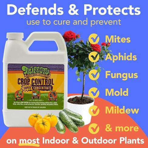 Trifecta Crop Control Insecticidal Soap for Plants | All Natural Fungicide for Plants | Spider Mite Killer Indoor Plants, Food Safe Commercial Grade Pesticide, Herbicide, Spider Mites Spray for Plants in Saudi Arabia