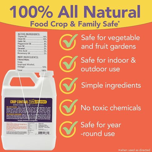 Trifecta Crop Control Insecticidal Soap for Plants | All Natural Fungicide for Plants | Spider Mite Killer Indoor Plants, Food Safe Commercial Grade Pesticide, Herbicide, Spider Mites Spray for Plants in Saudi Arabia