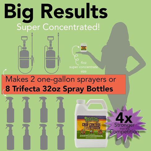 Trifecta Crop Control Insecticidal Soap for Plants | All Natural Fungicide for Plants | Spider Mite Killer Indoor Plants, Food Safe Commercial Grade Pesticide, Herbicide, Spider Mites Spray for Plants in Saudi Arabia