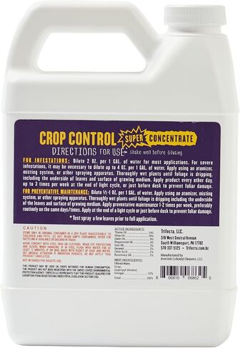 Trifecta Crop Control Insecticidal Soap for Plants | All Natural Fungicide for Plants | Spider Mite Killer Indoor Plants, Food Safe Commercial Grade Pesticide, Herbicide, Spider Mites Spray for Plants in Saudi Arabia