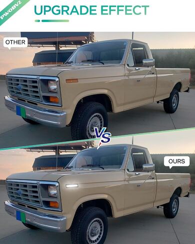 مصابيح علامة الجانب الأمامي LED لـ 1980-1986 Ford Bronco F100 F150 F250 F350 Pickup Truck SUV ، مصباح إشارة مصد أمامي مدخن مع رقائق صف ثن in Kuwait