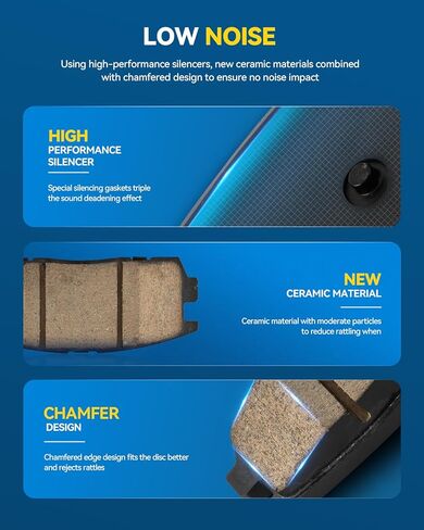 PHILTOP Ceramic Front Brake Pads For Kia Soul 2010-2013, 4 Pcs replace # D924 in Saudi Arabia