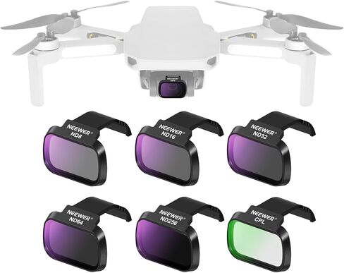 مجموعة مرشح Newer 6 Pack ND متوافقة مع DJI Mini 4K/2/MAVIC/SE/2 SE ، إكسسوارات عدسة الطائرات بدون طيار ، SNAP على مرشحات الكثافة المحايدة CPL UV ND4/ND8/ND16/ND32 in Kuwait