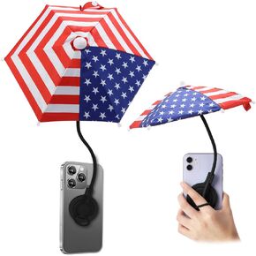 TDTOK Magnetic Phone Umbrella For Sun with Universal Adjustable Phone Ring, Outdoor Anti-Reflective Magnetic Cell Phone Umbrella Sun Shade for iPhone 16 15 14 13 12 Pro Max in Kuwait
