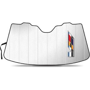 for Cadillac V Logo Logo Universal Fit Enforced Stand-Up Auto Windshield Sun Shade at Standard Size 54"x 27.5" in Saudi Arabia