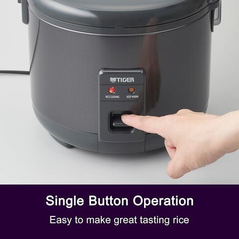 Tiger JNP-S55U-KY 3 Cup Capacity White Rice Cooker with Non-Stick Inner Pot, Retractable Power Cord, and Keep Warm up to 12 hours (Obsidian Black) in Saudi Arabia