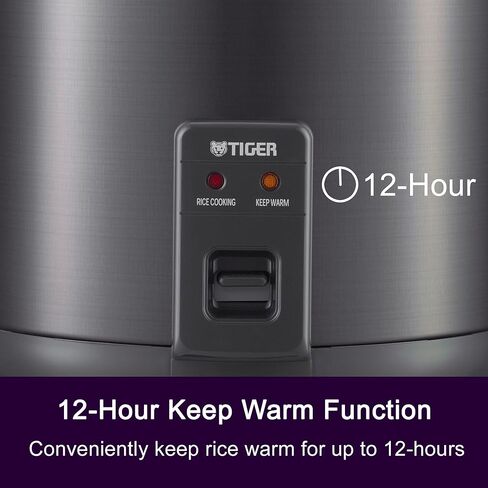 Tiger JNP-S55U-KY 3 Cup Capacity White Rice Cooker with Non-Stick Inner Pot, Retractable Power Cord, and Keep Warm up to 12 hours (Obsidian Black) in Saudi Arabia