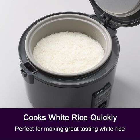 Tiger JNP-S55U-KY 3 Cup Capacity White Rice Cooker with Non-Stick Inner Pot, Retractable Power Cord, and Keep Warm up to 12 hours (Obsidian Black) in Saudi Arabia