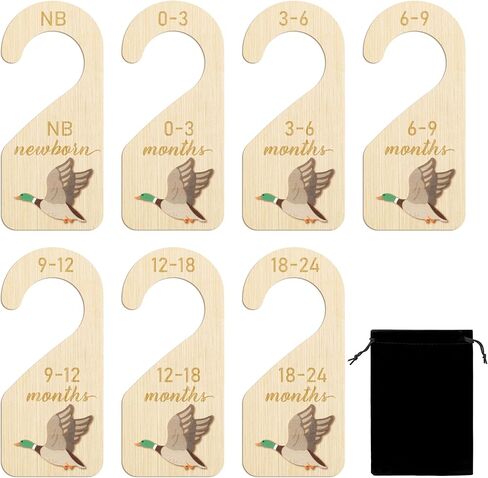 R HORSE 3D Wooden Baby Closet Dividers - 8Pcs Strawberry Baby Closet Organizer, Double-sided Newborn Clothes Size Hanger Dividers Nursery Decor Birthday Gift for Boys Girls, 0-24 Months in Saudi Arabia