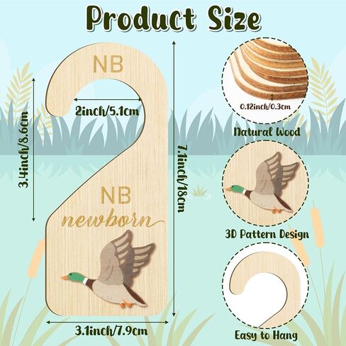 R HORSE 3D Wooden Baby Closet Dividers - 8Pcs Strawberry Baby Closet Organizer, Double-sided Newborn Clothes Size Hanger Dividers Nursery Decor Birthday Gift for Boys Girls, 0-24 Months in Saudi Arabia