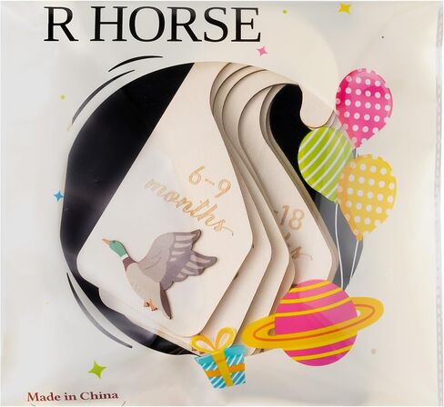 R HORSE 3D Wooden Baby Closet Dividers - 8Pcs Strawberry Baby Closet Organizer, Double-sided Newborn Clothes Size Hanger Dividers Nursery Decor Birthday Gift for Boys Girls, 0-24 Months in Saudi Arabia