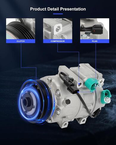 ECCPP A/C Compressor with Clutch 2015-2021 Fit for Kia Sedona 3.3L AC Compressor Strong Cooling in Saudi Arabia