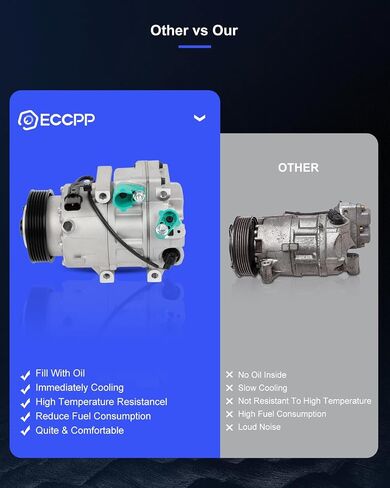 ECCPP A/C Compressor with Clutch 2015-2021 Fit for Kia Sedona 3.3L AC Compressor Strong Cooling in Saudi Arabia