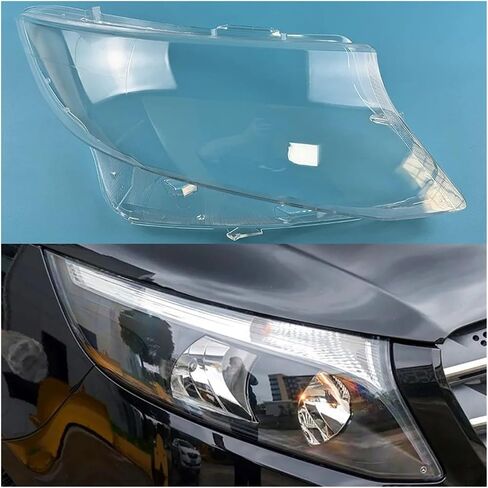 Headlight Housing Compatible For Mercedes-Benz Vito V-CLASS V260 2016-2021 Front Headlamp Cover Transparent PC Lampshade Headlight Shell Lens Plexiglass(Usually Right) in Saudi Arabia