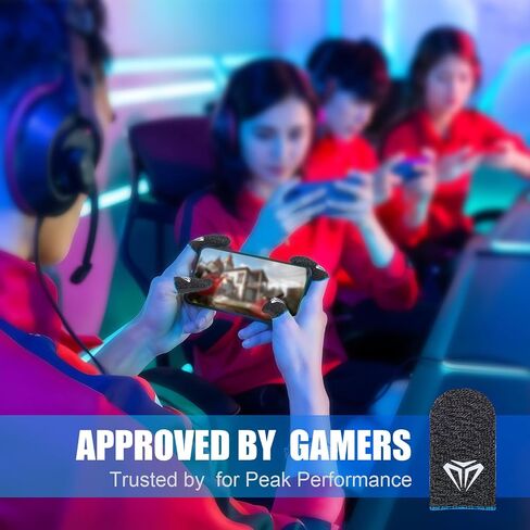 10 Pairs Finger Sleeve for Gaming, 0.3mm Fiber Anti Sweat E-Sports Finger Glove, Breathable Seamless Touchscreen Finger Cover Thumb Sleeve for PUBG Dedales, Fit All Touchscreen Devices(5 Color) in Kuwait