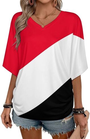 T-Shirts Sri Lanka Flag Shirts for Womens Loose Fit Tops Spring Summer Beach Short Sleeve Workout Casual Clothes in Saudi Arabia