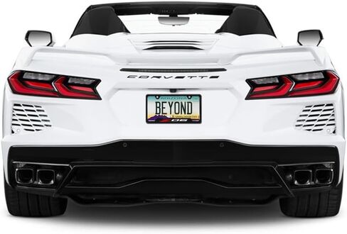 for Chevrolet Corvette C8 Z06 Black Carbon Fiber Texture ABS Plastic 50 States License Plate Frame is Official Licensed in Saudi Arabia