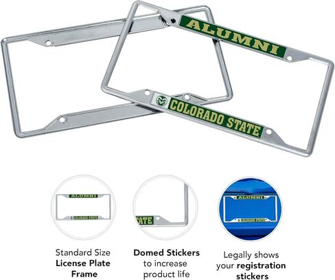 Desert Cactus Colorado State University Car Accessories Rams Metal License Plate Frame and Tag Holder for Front or Rear of Car (Alumni) in Saudi Arabia