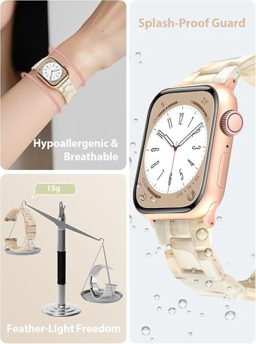 راتنج ساعة فرقة متوافقة مع فرقة Apple Watch للنساء 38 مم 40 مم 41 مم سلحفاة سوار معصم المعصم المعدني للسلحف in Saudi Arabia