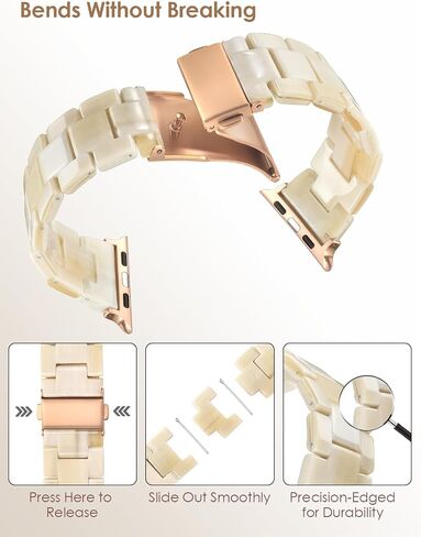 راتنج ساعة فرقة متوافقة مع فرقة Apple Watch للنساء 38 مم 40 مم 41 مم سلحفاة سوار معصم المعصم المعدني للسلحف in Saudi Arabia