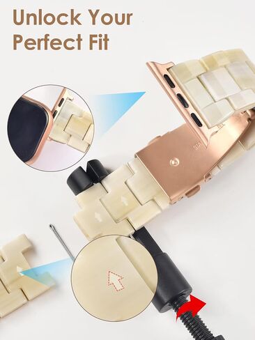 راتنج ساعة فرقة متوافقة مع فرقة Apple Watch للنساء 38 مم 40 مم 41 مم سلحفاة سوار معصم المعصم المعدني للسلحف in Saudi Arabia