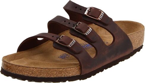 Birkenstock Florida Soft Footbed - Leather Black Oiled Leather 37 (US Women's 6-6.5) Regular in Saudi Arabia