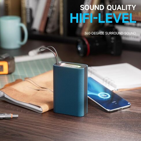 Speaker, Portable Wireless Bluetooth Speakers, Waterproof Loud Stereo Sound with RGB Lights TWS Paire Long Playtime for Home/Party/Outdoor, Electronic Gadgets (1PCS, Gray) in Kuwait